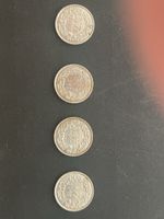 4 x -.50 Silber CH Jahr 1962