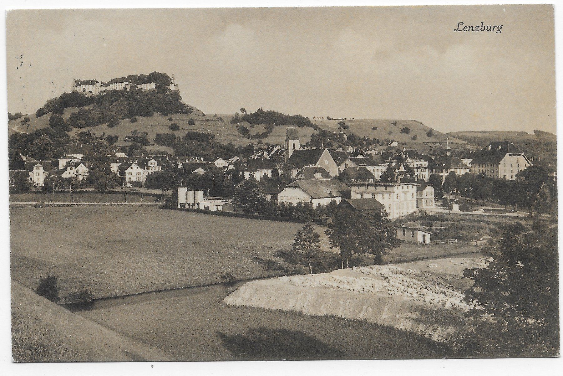 Cartoline postali: Ansicht von Lenzburg – Usato da Hefenhofen venduto da Richsalz