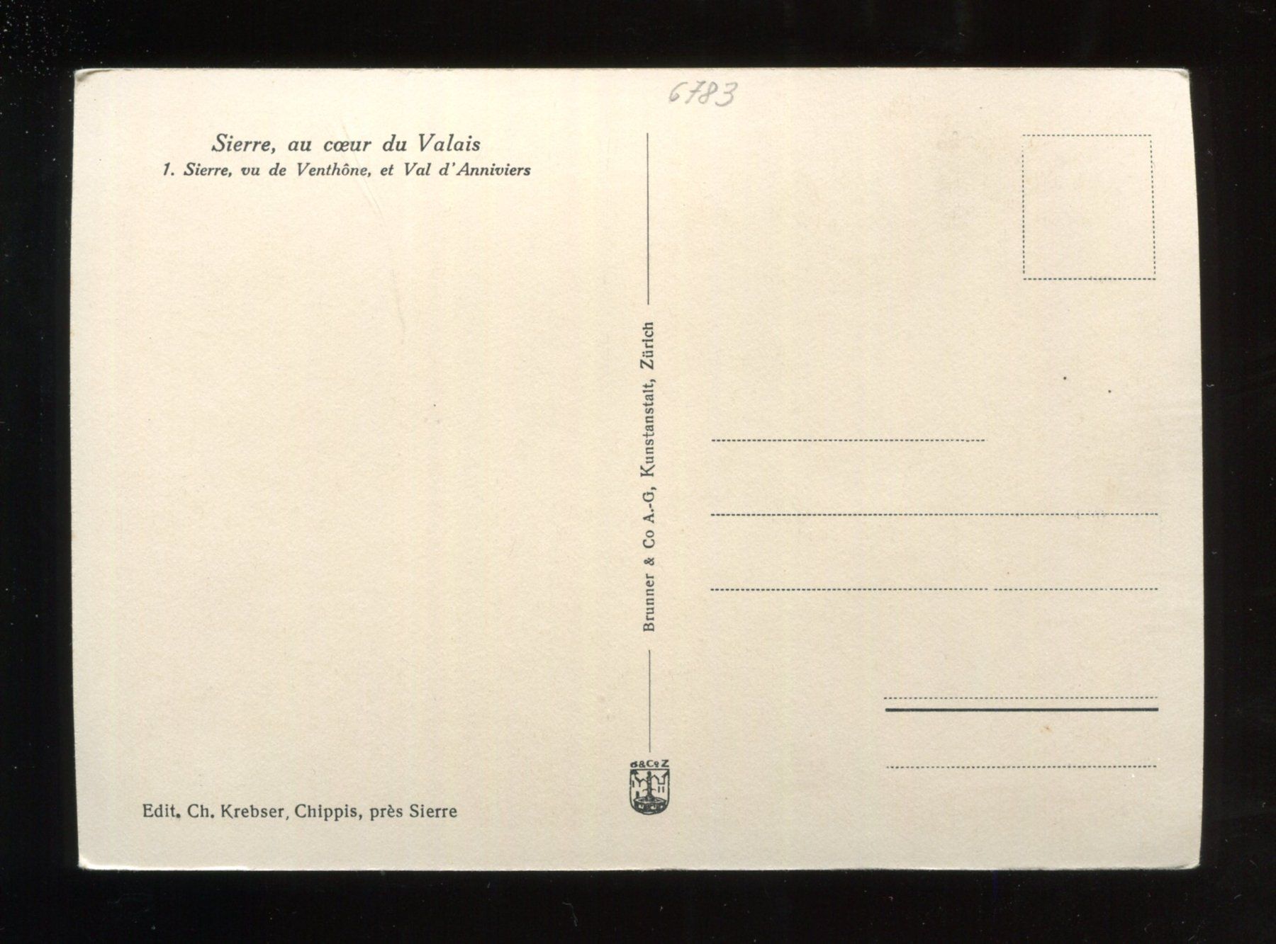 Cartoline postali: Sierre – Usato da Aarau venduto da Elmaar41 1