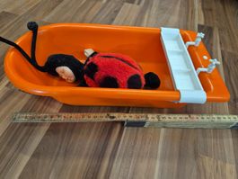 Vintage Puppen Badewanne mit Marienkäferli Stofftier! K25
