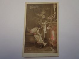 Antike Postkarte Ansichtskarte  Sei mein