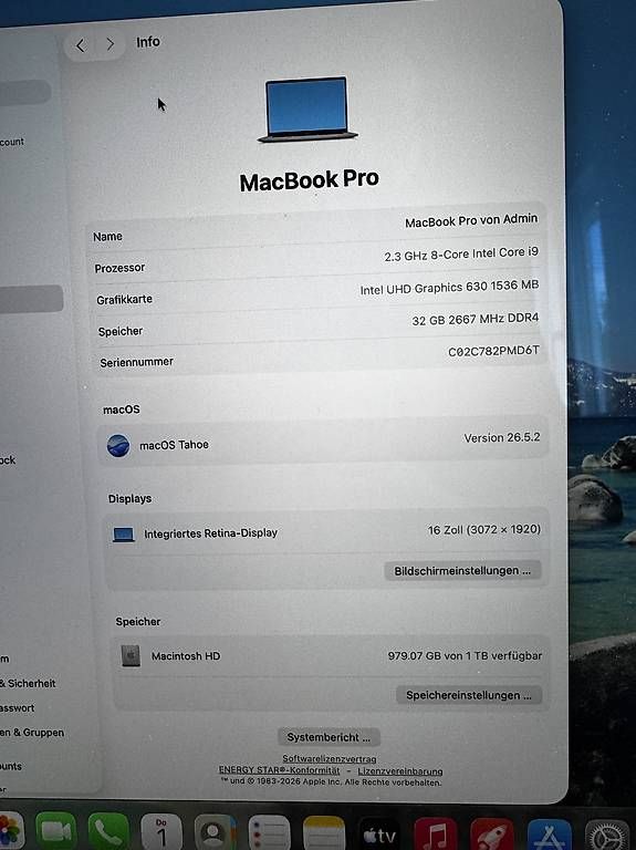 Portables: MacBook Pro 16" (i9 / 1TB) – D'occasion à Nuglar par JuggDown 2