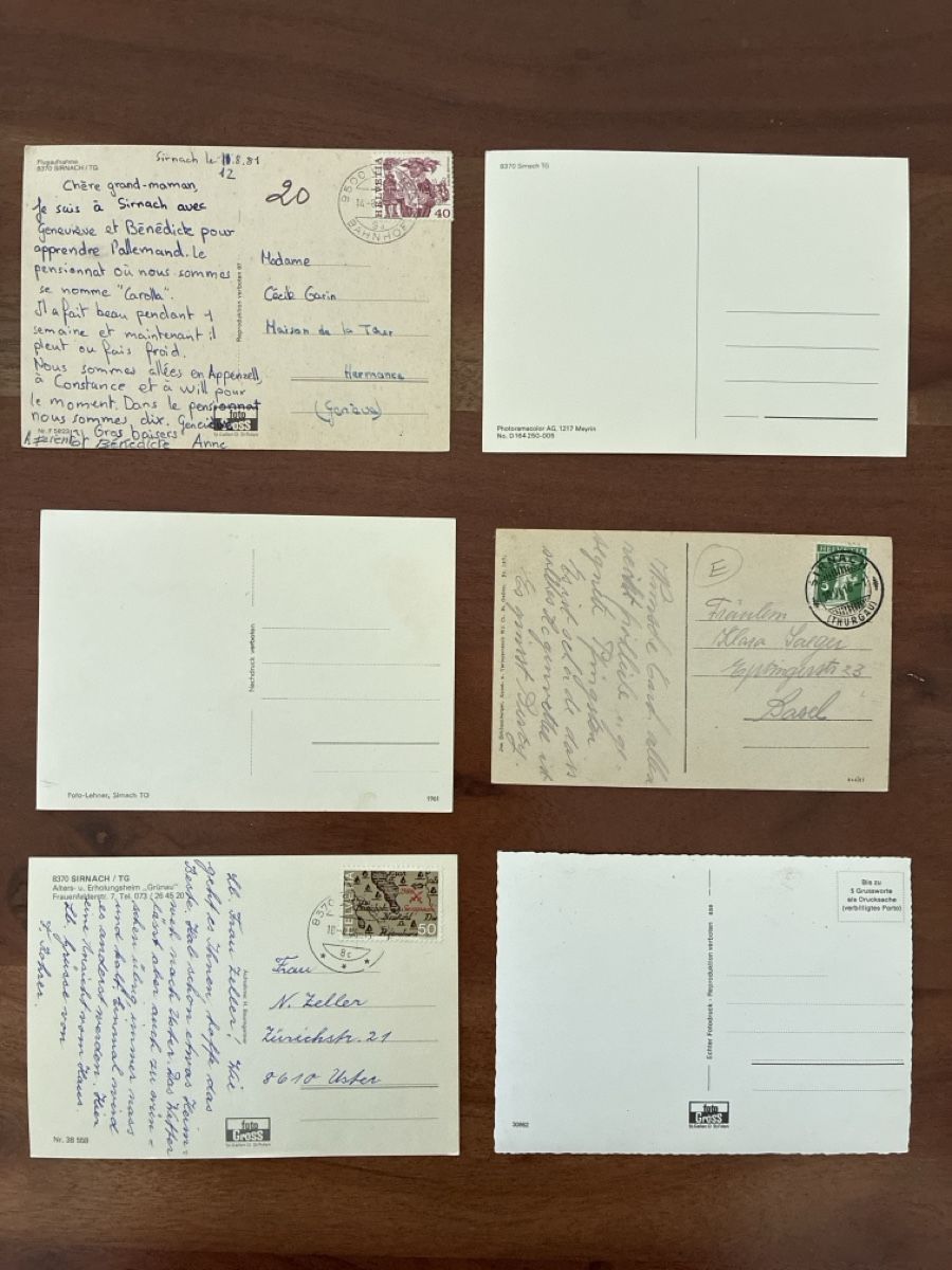 Cartoline postali: 10 Ansichtskarten Schweiz von Sirnach TG – Usato da Oftringen venduto da Cla.vD.74 1
