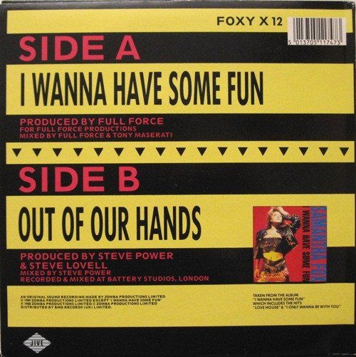 Dischi in vinile: Fox Samantha: I Wanna Have Some Fun 7" – Usato da Steinhausen venduto da Vilivinili 1