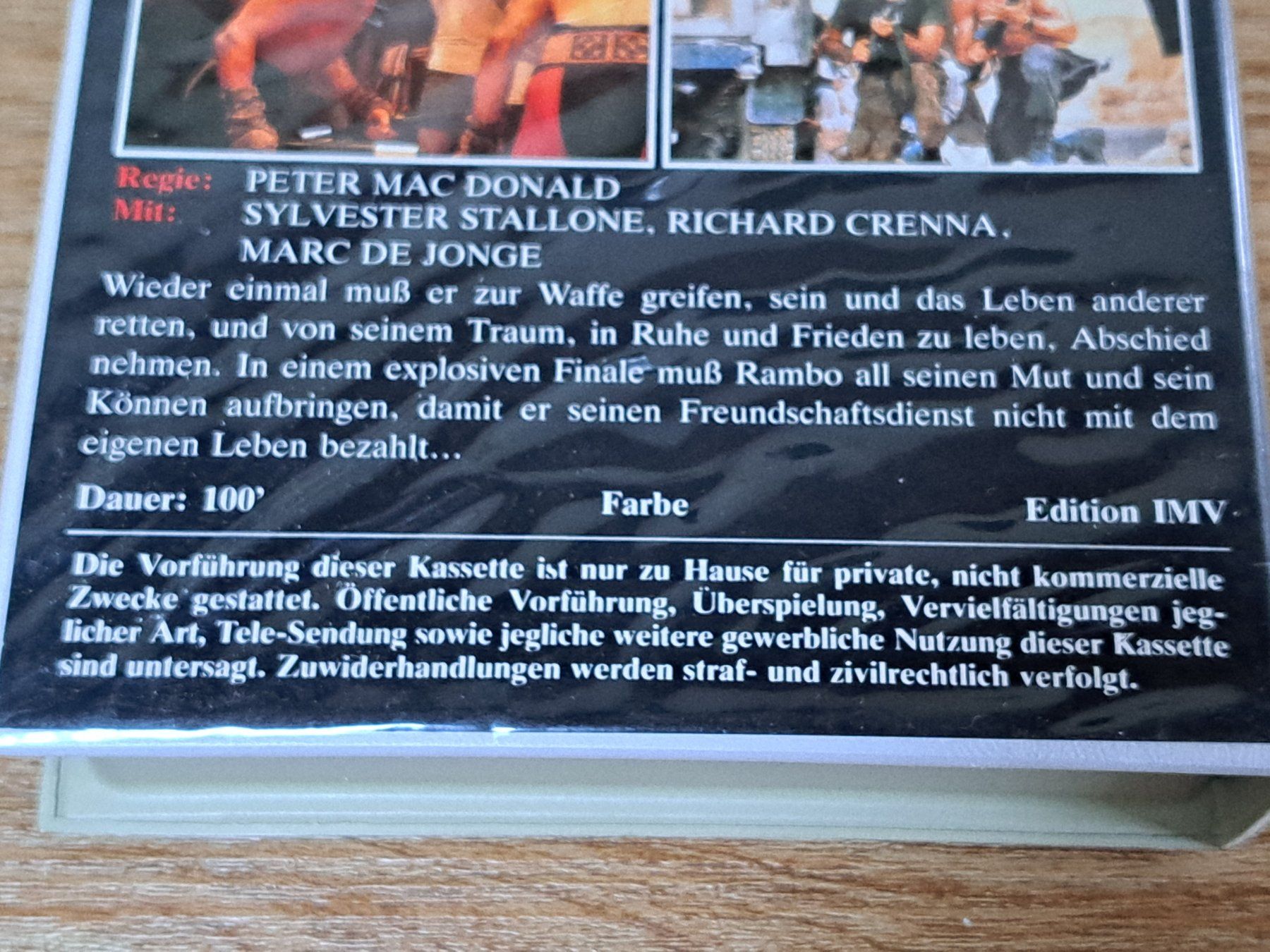 Tutti i VHS: VHS-Video, RAMBO III mit Stallone, Inter Media Video-Edition – Nuovo (secondo la descrizione) da Unterseen venduto da Kanica 4