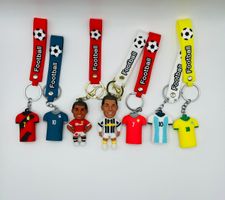 ⚽ Fussball Schlüsselanhänger Ronaldo, Messi, Neymar, Mbappe