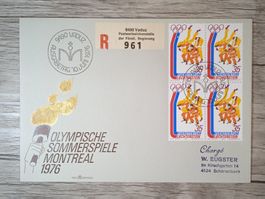 TR50 Enveloppe + Timbre Lichtenstein 1976