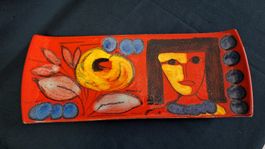Vintage Keramik Platte Abstrarct Art, W. Germany  1077-35