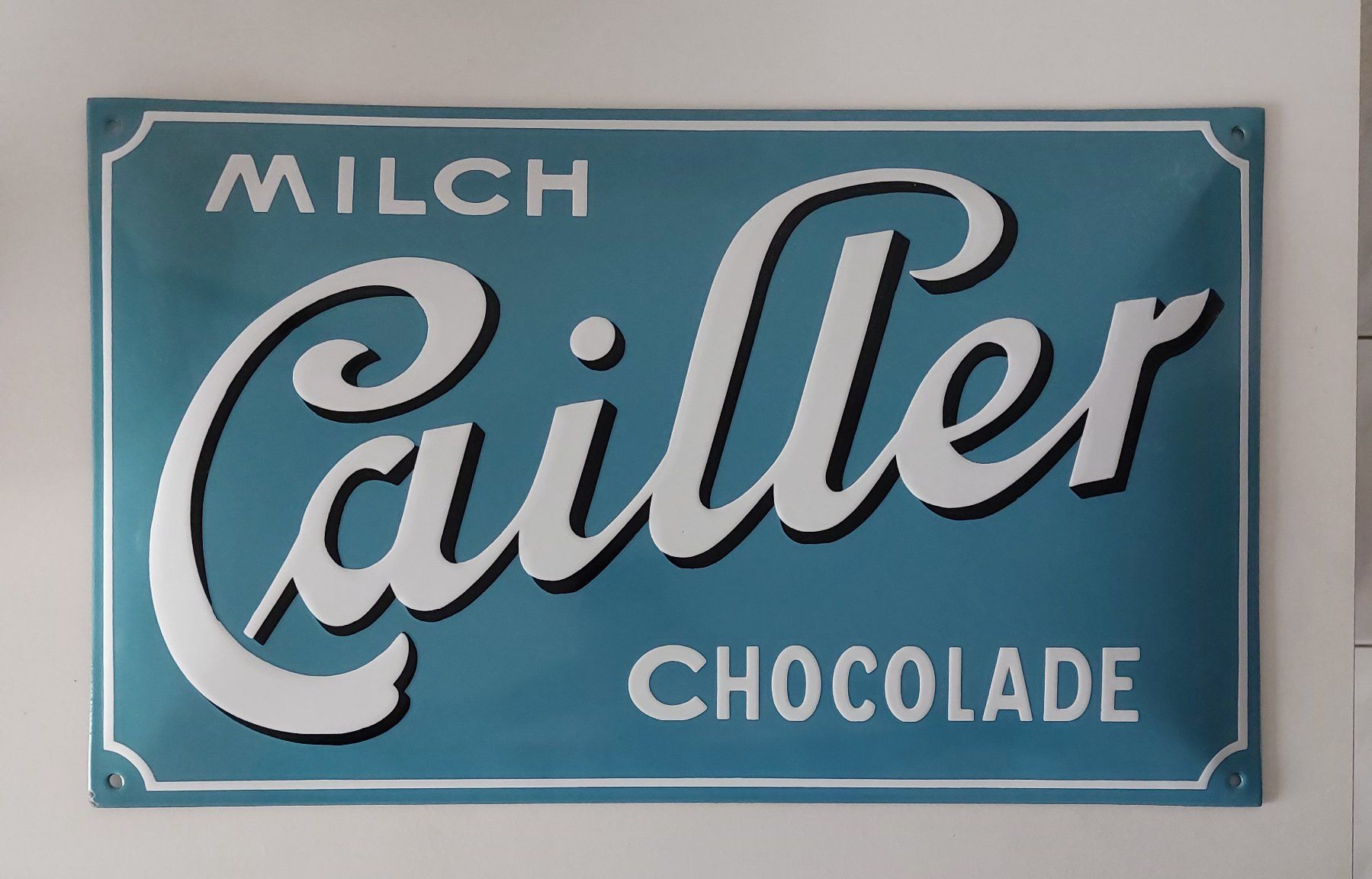 Cailler Insegne: Emailschild Chocolat Cailler plaque émaillée – Usato da Schenkon venduto da Elbarto007