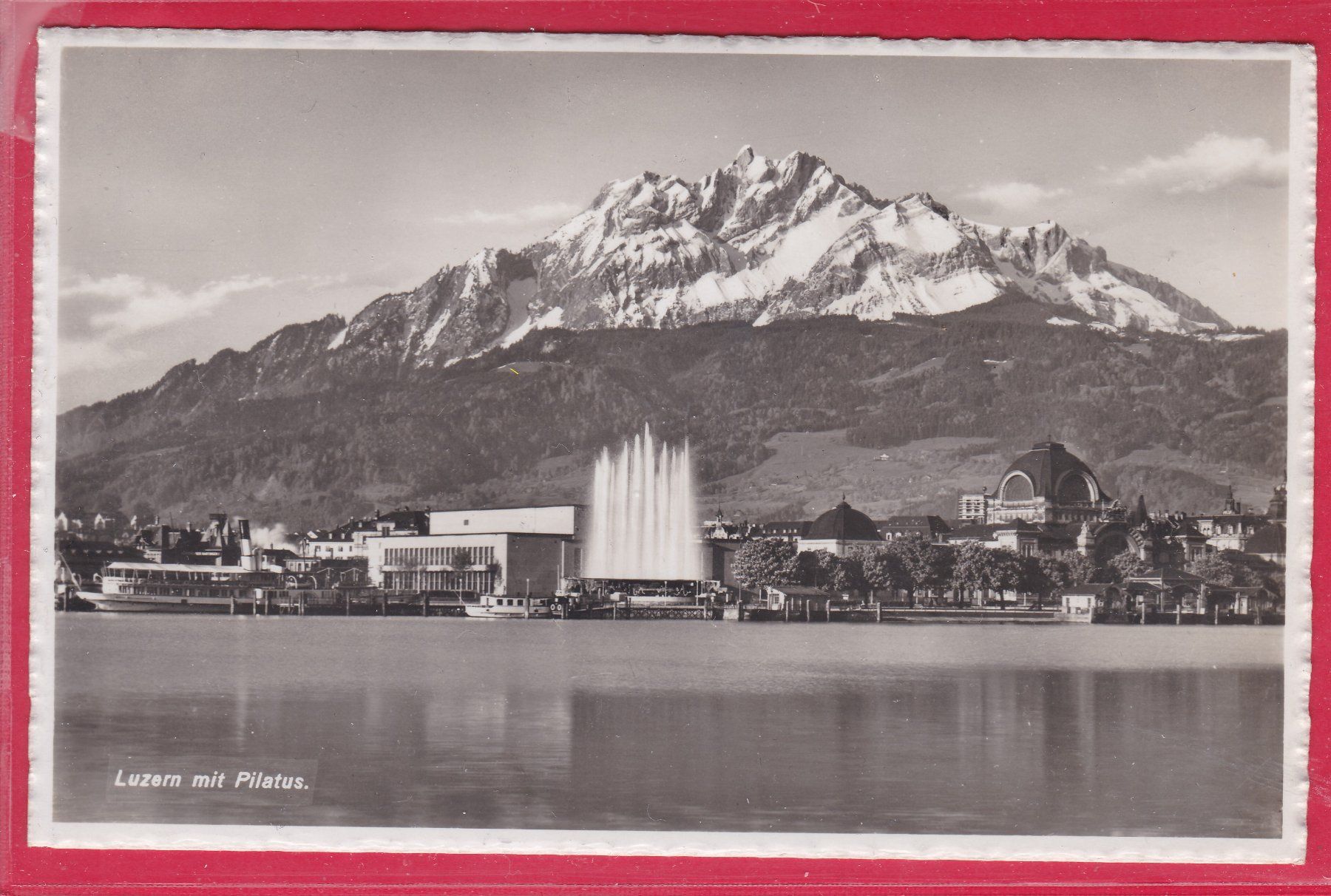 Cartoline postali: LUZERN MIT PILATUS, 30.11.1942 – Usato da Oberrieden venduto da Gebirgsstelze