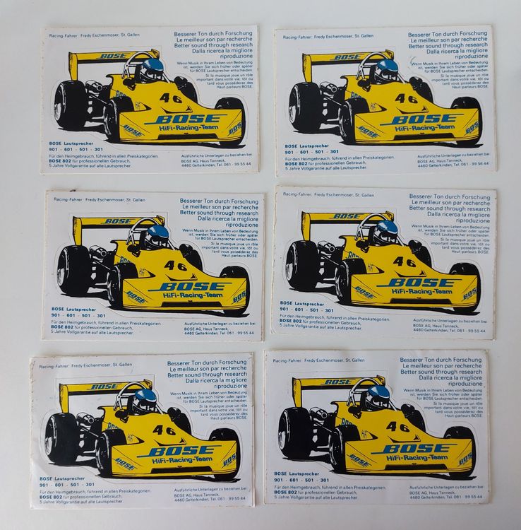 Sticker Aufkleber BOSE Eschenmoser Motorsport autocollants (Gebraucht ...