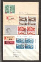 Pro Patria Serie 1945 im VB auf 4 Briefe : KP 200.--