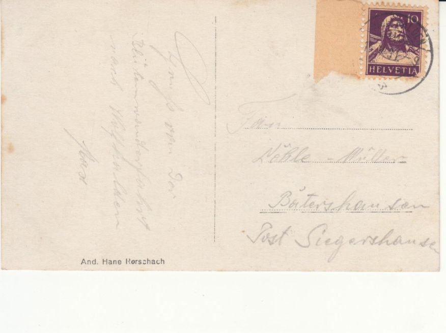 Cartoline postali: Wolfhalden 1931 – Usato da Bürglen TG venduto da StampGraf 1