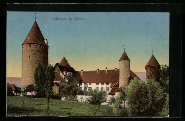 Cartoline postali: AK Estavayer, Le Château – Usato da Berlin venduto da bartko-reher