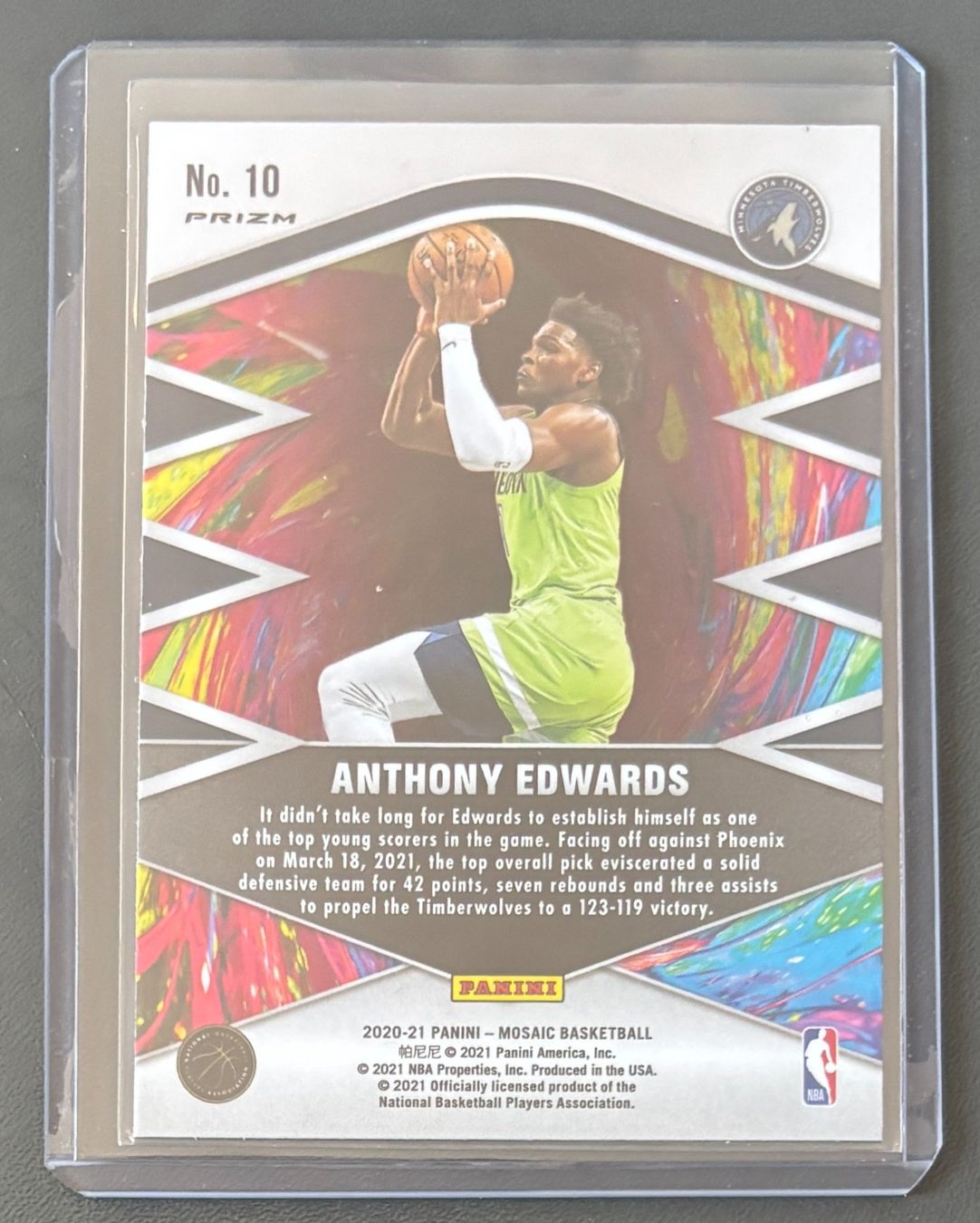 Nba Sammelbilder & Trading cards: Anthony Edwards 2020 Mosaic Introductions Fast Break Rookie – Neu (gemäss Beschreibung) aus Muri b. Bern von winningloser 1