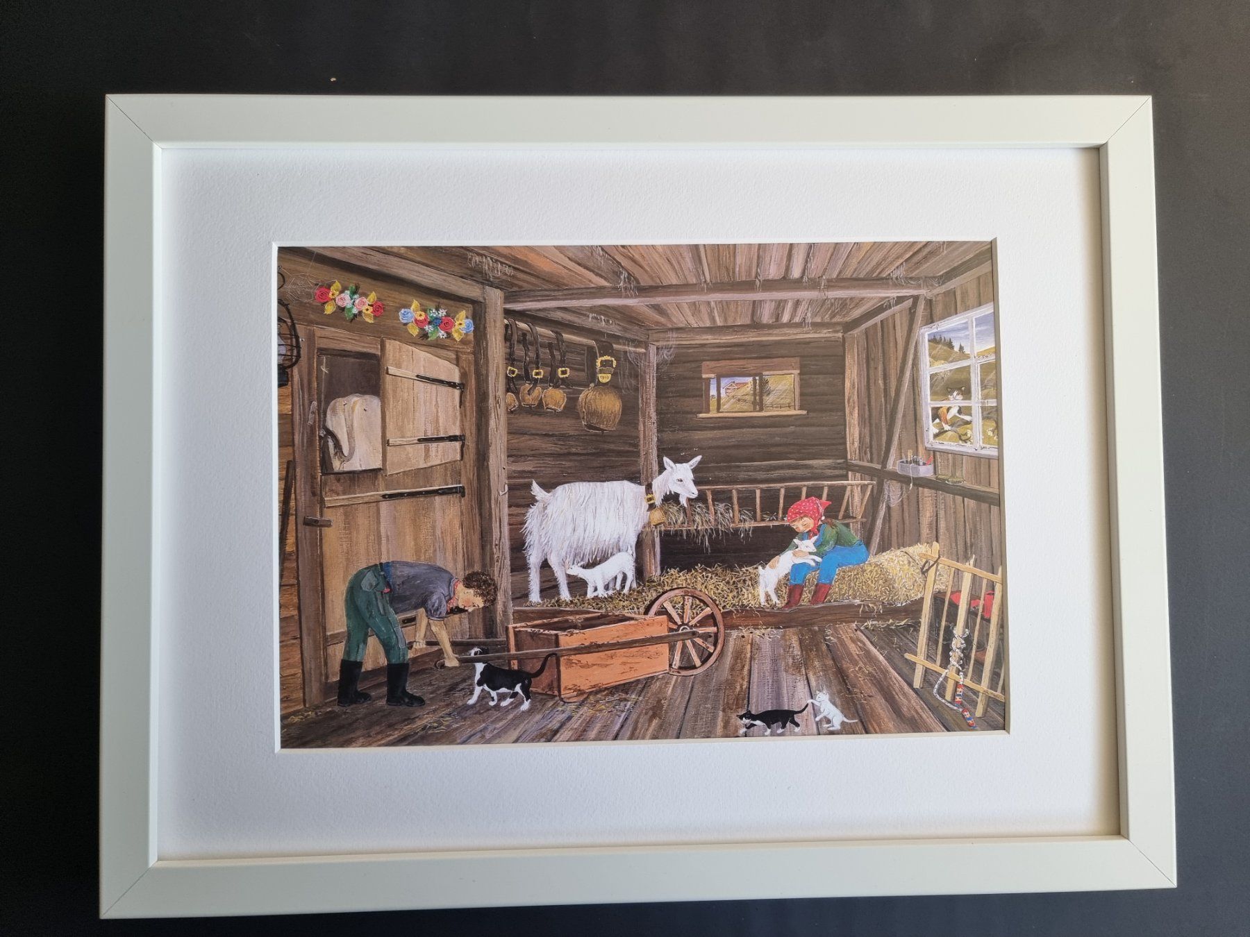 Foto & Immagini: FLÖCKLI DAS GEISSLEIN BILD VON LILLY LANGENEGGER – Usato da Gersau venduto da grafik-kunst