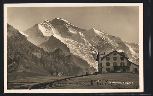 Ansichtskarten: Grindelwald, Hotel Rigi-Männlichen mit  – Gebraucht aus Berlin von bartko-reher