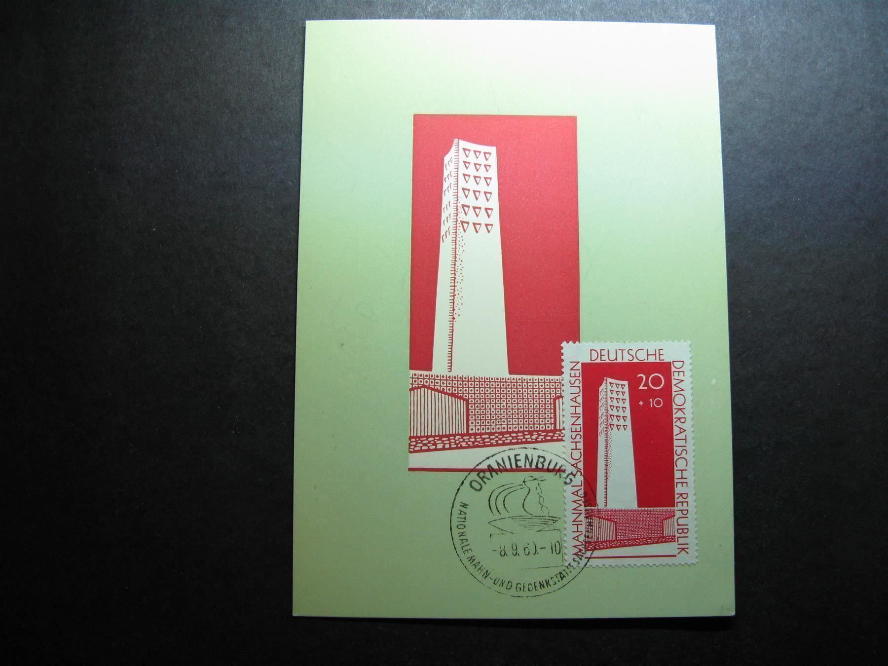 Alle Briefmarken: DDR 1960  Postkarte Sachsenhausen FDC – Gebraucht aus Wil SG von fva01