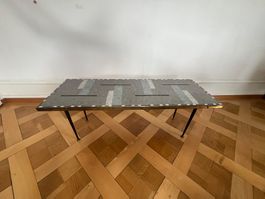 Mosaiktisch mit Metallbeinen L 120cm B 42cm H 45cm Vintage