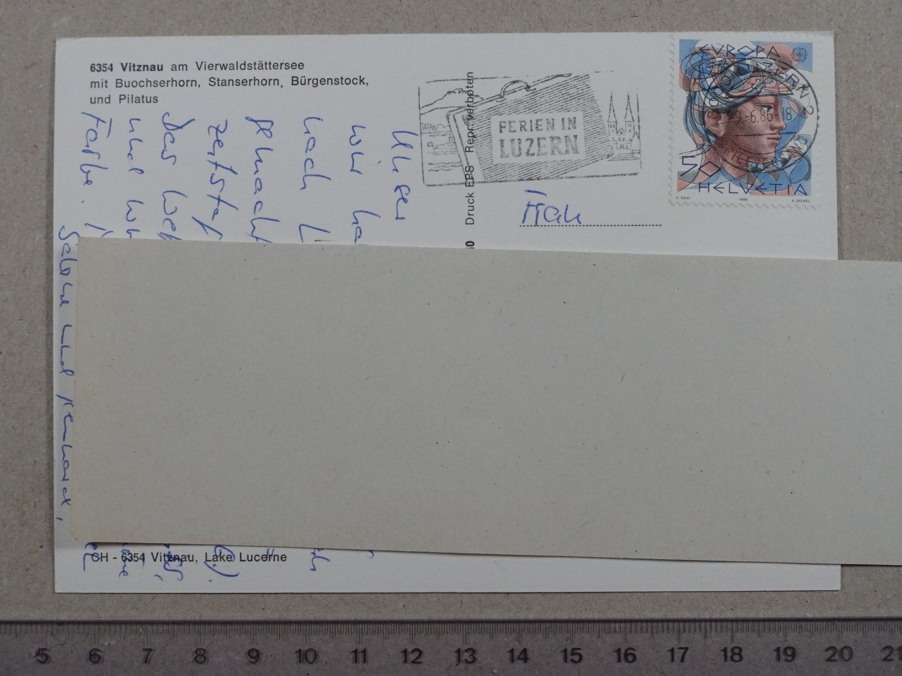 Cartoline postali: Vitznau, 1986 – Usato da Lenzburg venduto da fh1 1