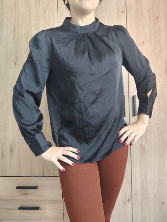 Belle Poque Blouse Black Long Sleeve Size S New Tags