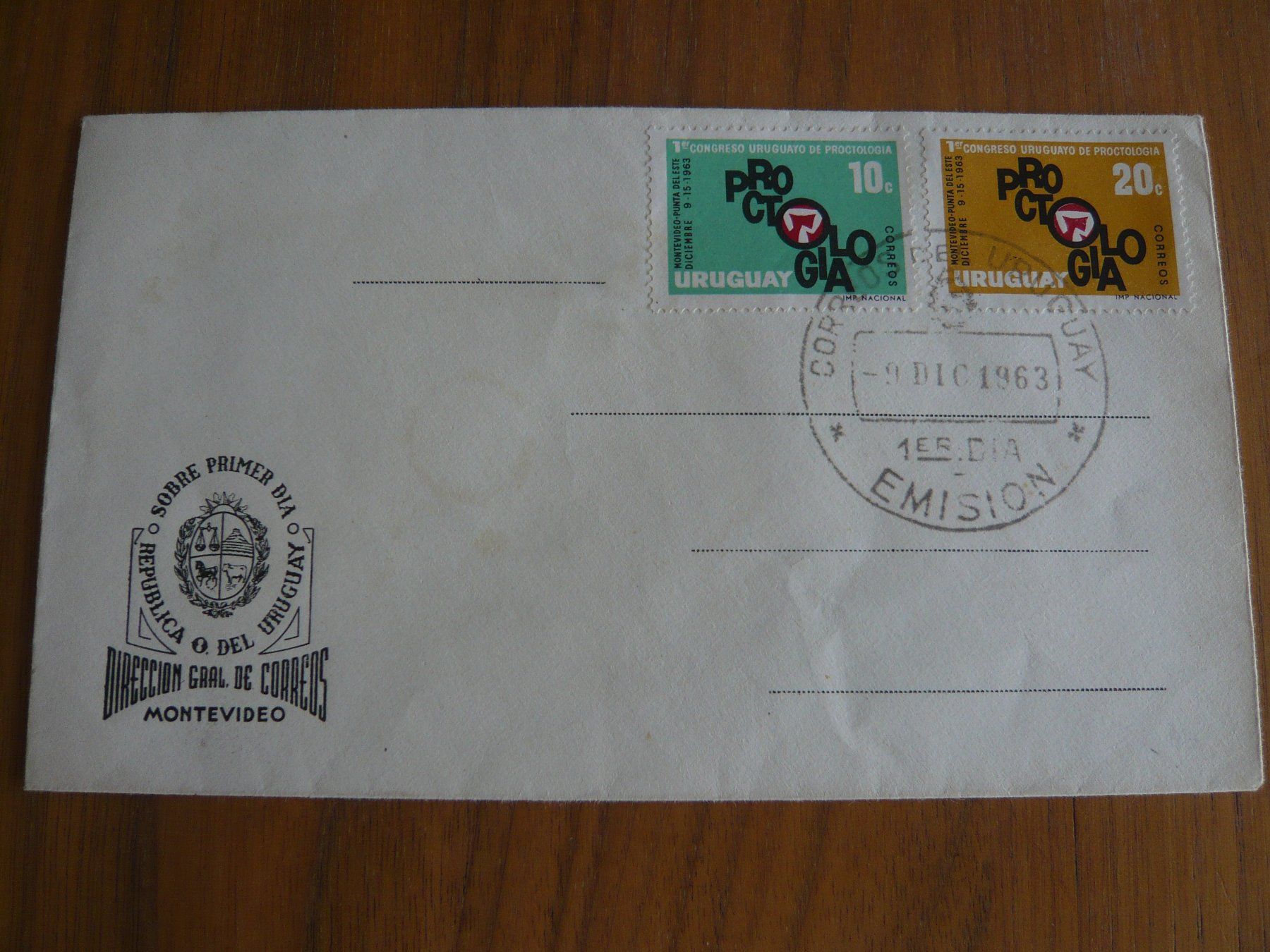 Alle Briefmarken: FDC von Uruguay vom 09.12.1963 – Gebraucht aus Zürich von FranziskaZH