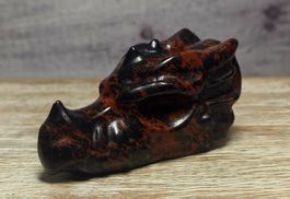 Roter Obsidian Drachenkopf 161g
