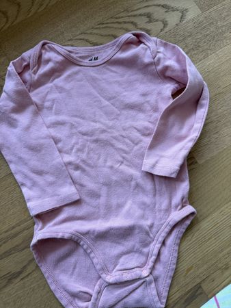 H&M Body, Langarm, Rosa 9-12 Monate 