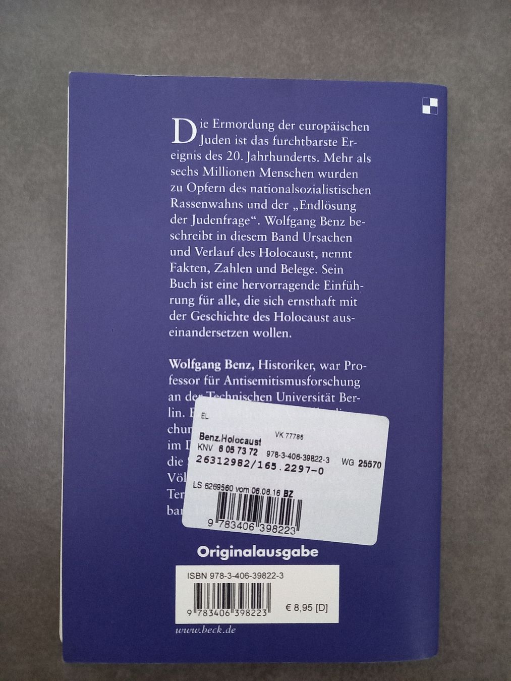 Libri: Der Holocaust - Wolfgang Benz – Usato da Steinhausen venduto da Pharo2011 1