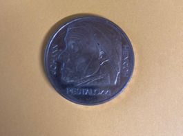 Pièce commémorative Pestalozzi 5fr 1977🇨🇭