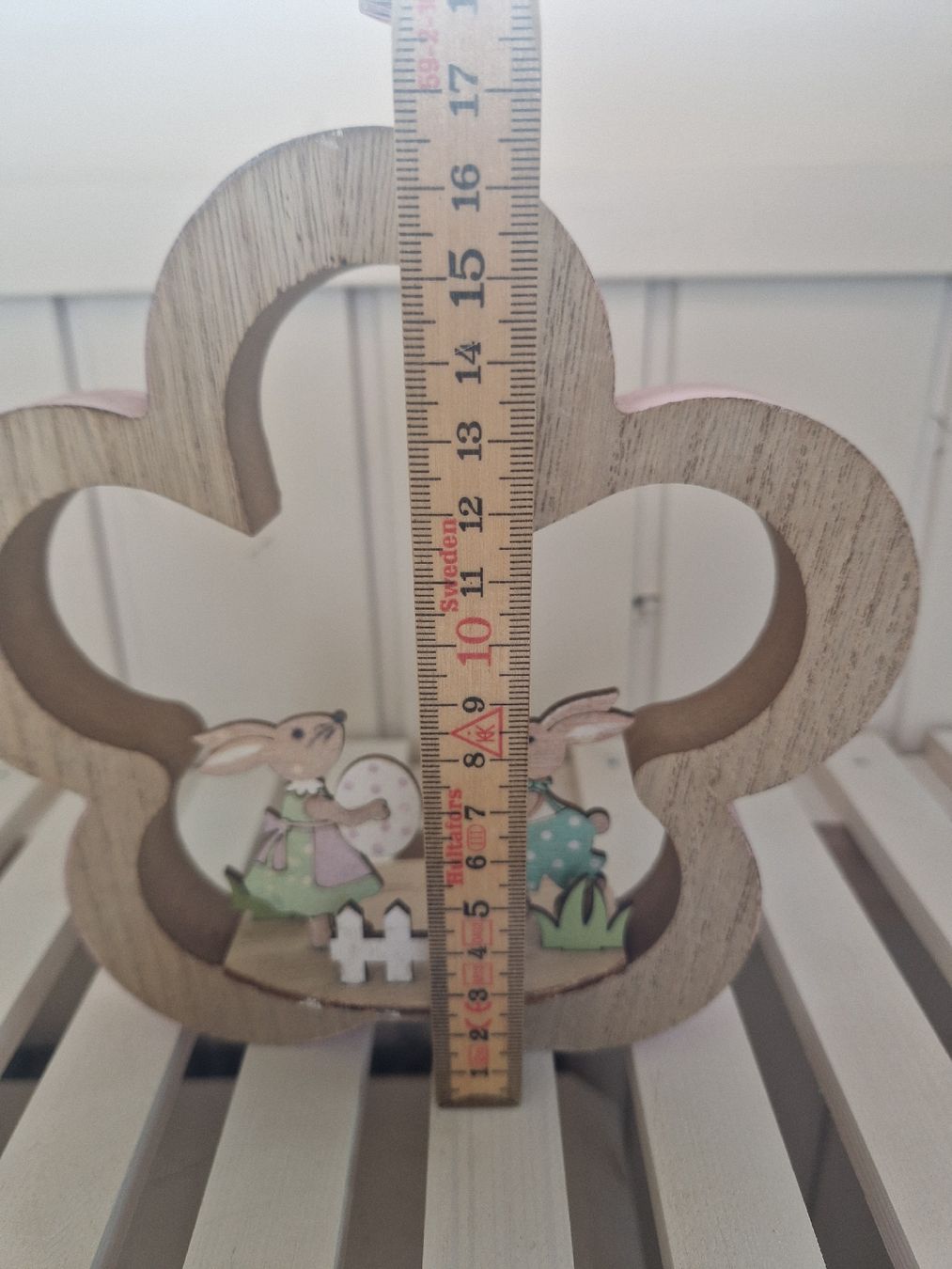 Tutte le decorazioni: Hübsche Osterdeko, Holzblume mit Häschen – Nuovo (secondo la descrizione) da Weggis venduto da Oswadan 2