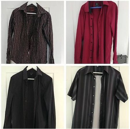 Hemd ZARA Kleiderpaket Hemden braun schwarz rot silber