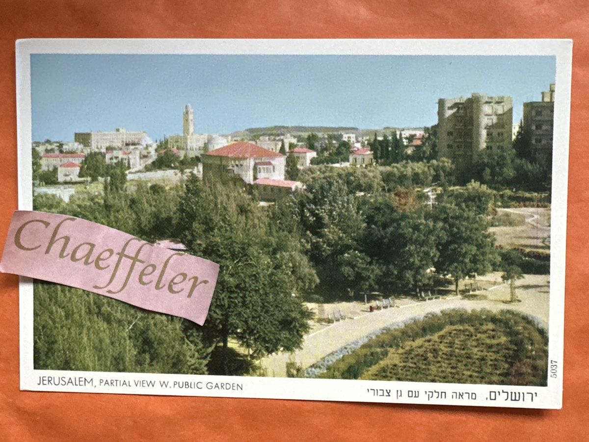 Ansichtskarten: Alte Ansichtskarte Jerusalem, Partial View, W. Public Garten – Gebraucht aus Zürich von Chaeffeler