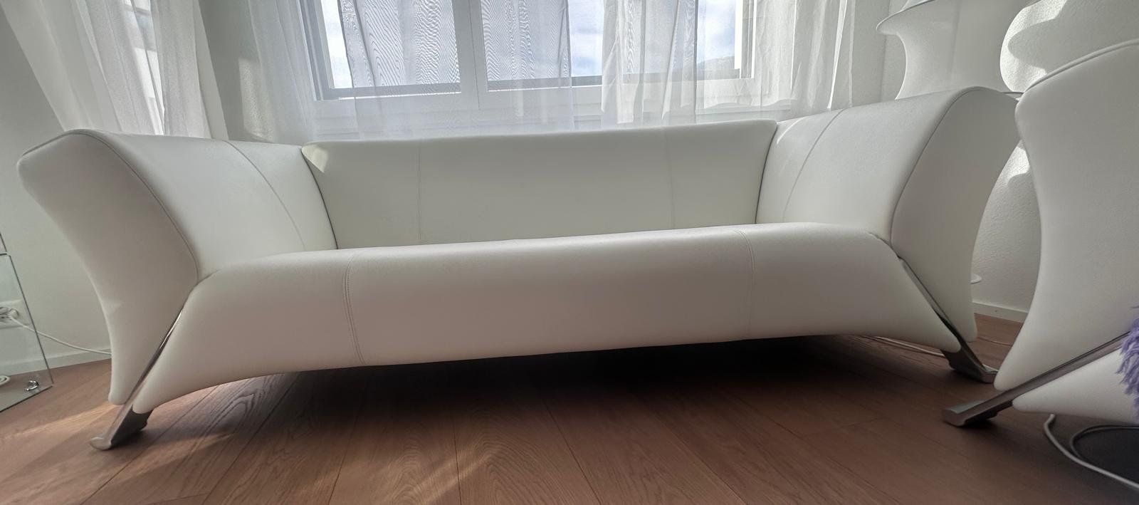 Rolf Benz Divani: Sofa Weiss echt Leder – Usato da Wald ZH venduto da Lena1983 2