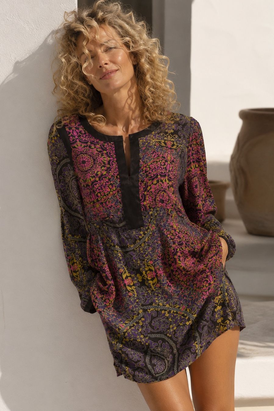 Tuniques: Wunderschöne Tunika / Bluse von ST.MARTINE 100% SILK Gr.M – Neuf (Voir description) à Oberwil-Lieli par Svetlana28