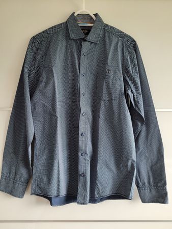 Casa Moda Herrenhemd Gr. M blau kariert
