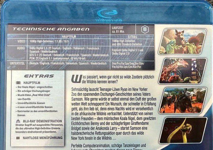 Tutti i DVDs: Tierisch Wild - Blu-ray Disc - Top Zustand – Usato da Beringen venduto da Mantafisch1 2