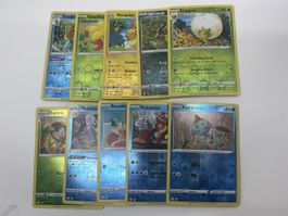 Pokémon Karten Set 10 Stück Reverse Holo Shining Fates 2021