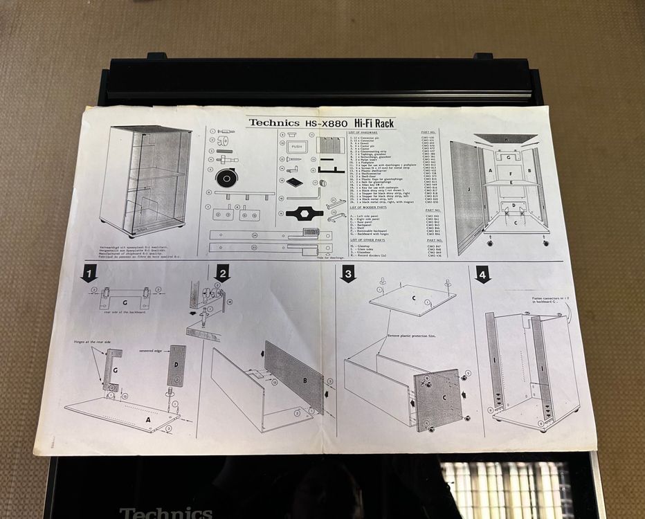 Technics Hi-Fi-Rack mit Glas-Tür & Deckel für 36cm Geräte. | Kaufen auf ...