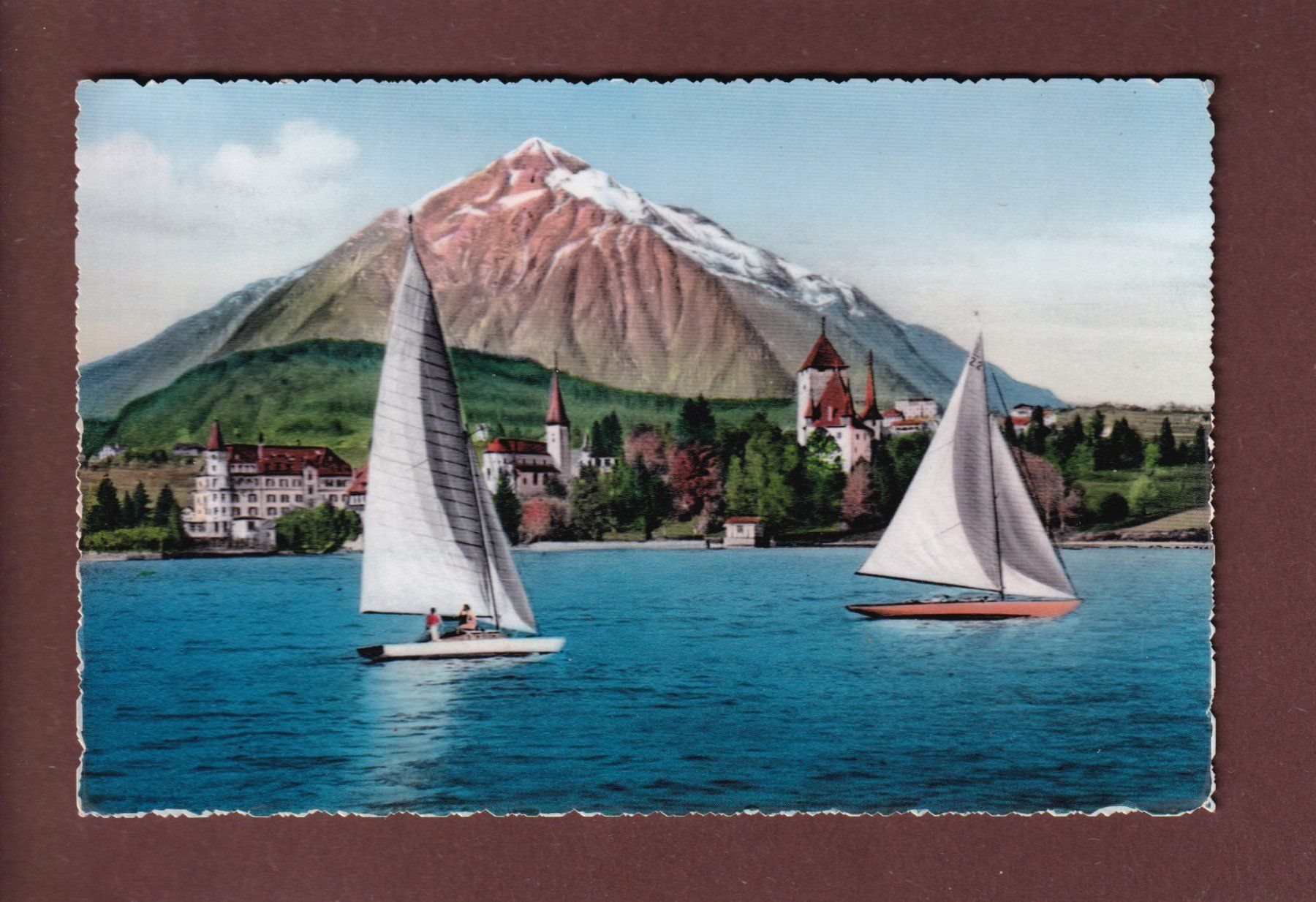 Cartoline postali: SPIEZ mit Niesen - 1953 – Usato da Pully venduto da nicecards
