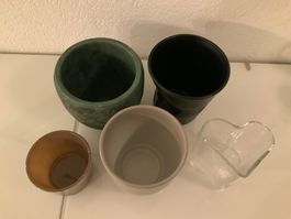 6 Töpfe für Utensilien Blumen ect…