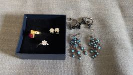 Schmuckset Ringe und Ohrringe verschiedene Modelle gebraucht