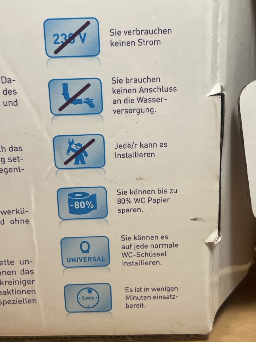 WC: Stromloses Dusch-WC – Nuovo e nell'imballaggio originale da Wegenstetten venduto da NeueFrische 5