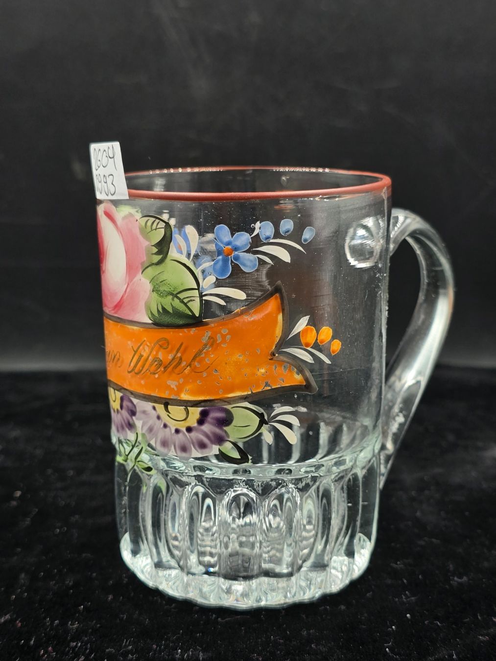 Bicchieri: Antiker handbemalter Glasbecher – Usato da Rorschacherberg venduto da snOOpydOg11 5