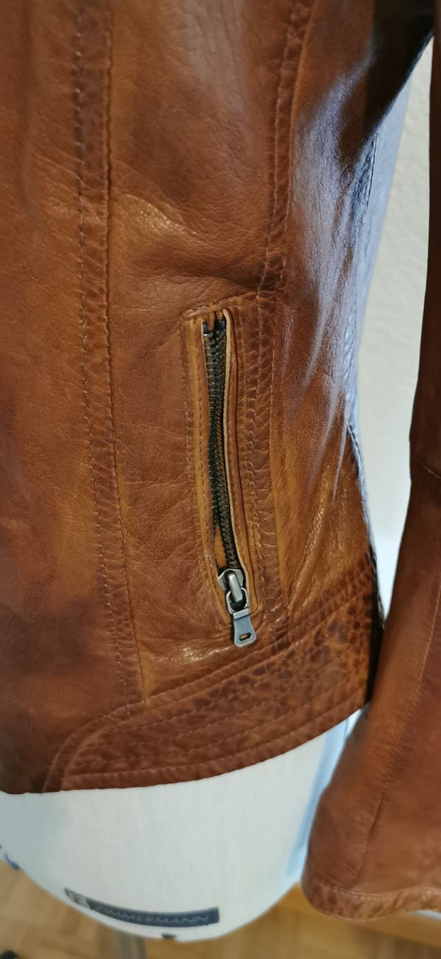 Giacche: Weiche, neuwertige Lammlederjacke Gr. 34 – Nuovo (secondo la descrizione) da Zwillikon venduto da Leewii 7