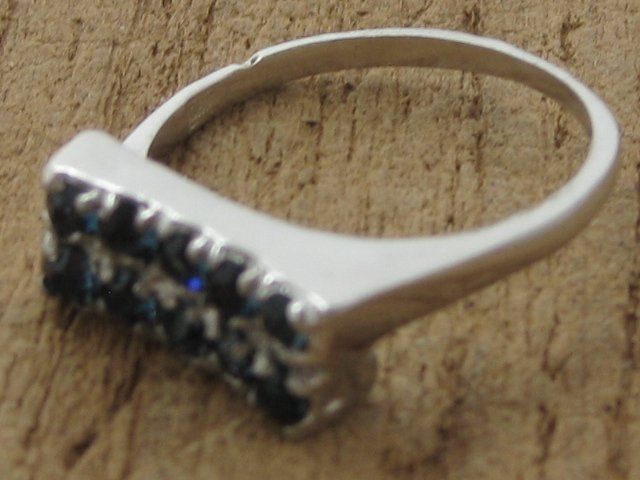 Anelli: Vintage Ring Silber 800 Steinchen blau / Gr. 56 – Usato da Ermatingen venduto da Decovin 4