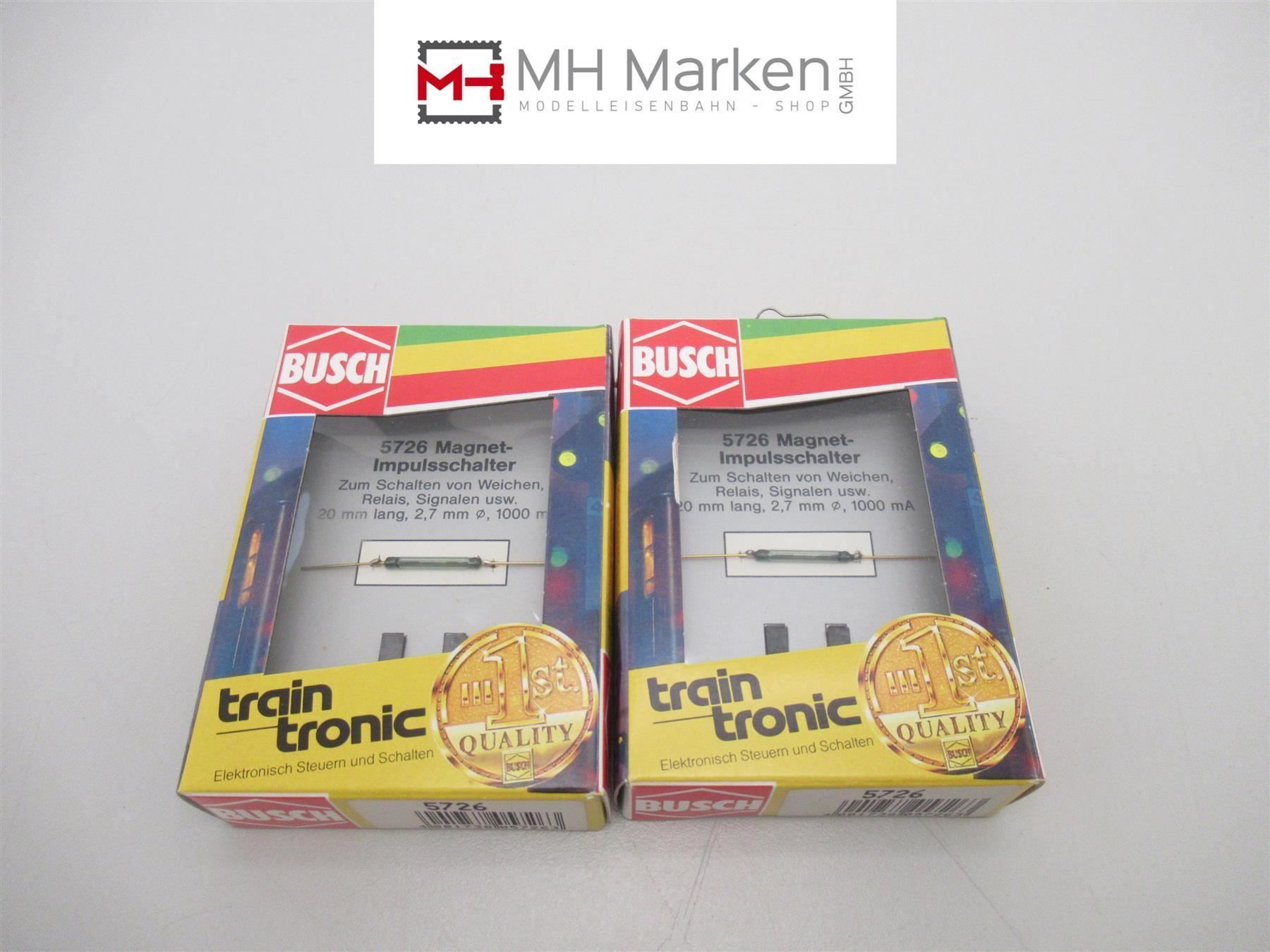 Busch Modellini di ferrovie: Busch 2 x 5726 Magnet Impulsschalter – Usato da Basel venduto da mhmarken