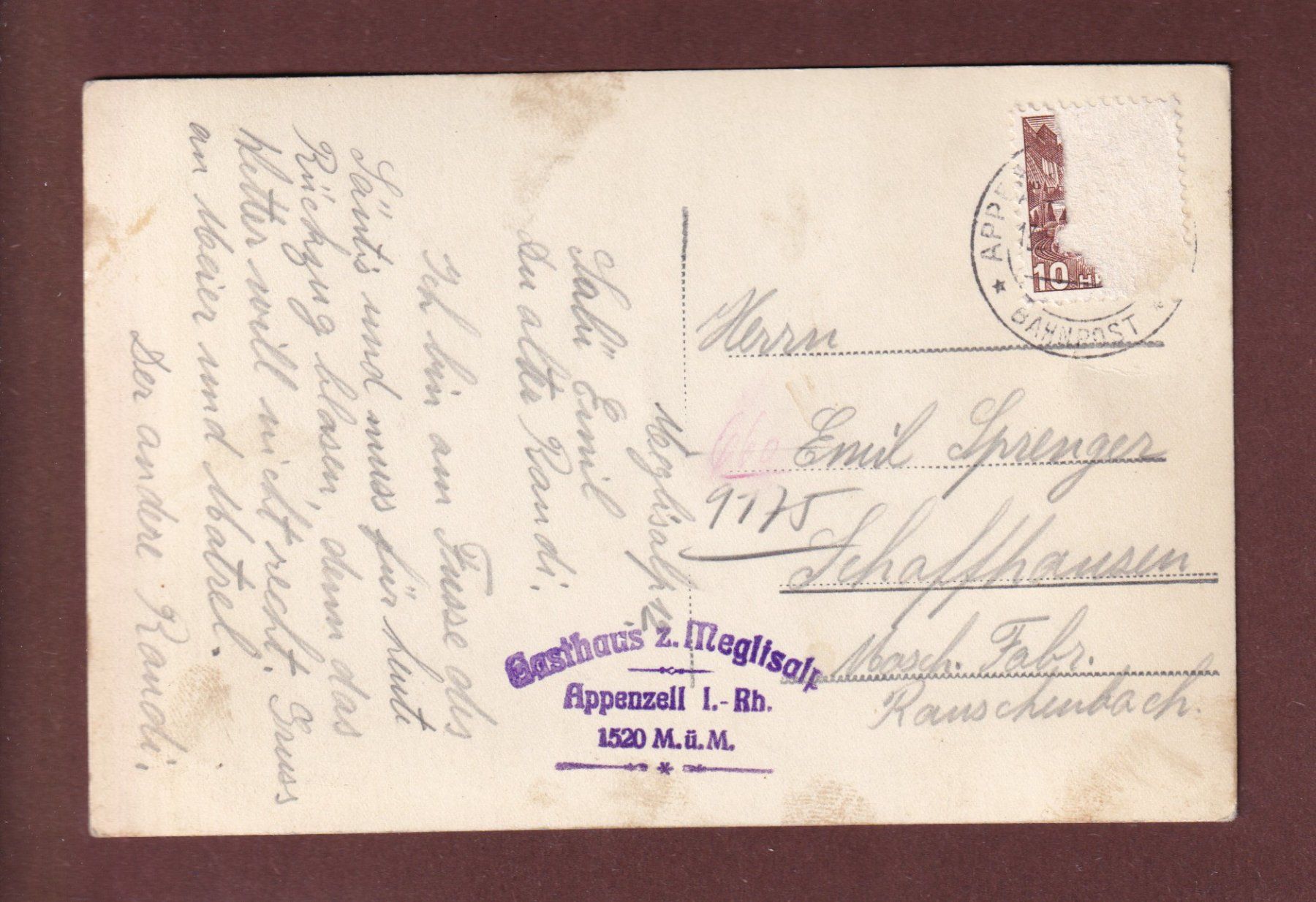 Cartoline postali: MEGLISALP - Säntis – Usato da Pully venduto da nicecards-shop 1