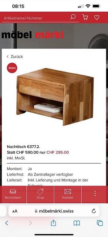 Betten: Bett Echtholz 160cm x 200cm – Gebraucht aus Laufenburg von tam_xbg7 3