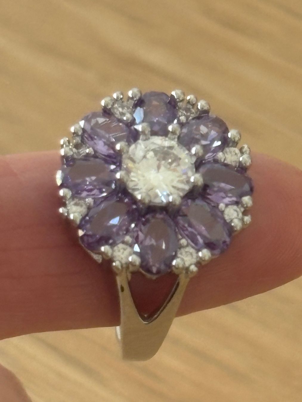 Bagues: Luxus Elegante Gr.19/9 Ring Farbe: Silber/Lilas – Neuf (Voir description) à Biel-Bienne par Roserosse13 4